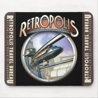 Mousepad Tapete do rato do monotrilho de Retropolis