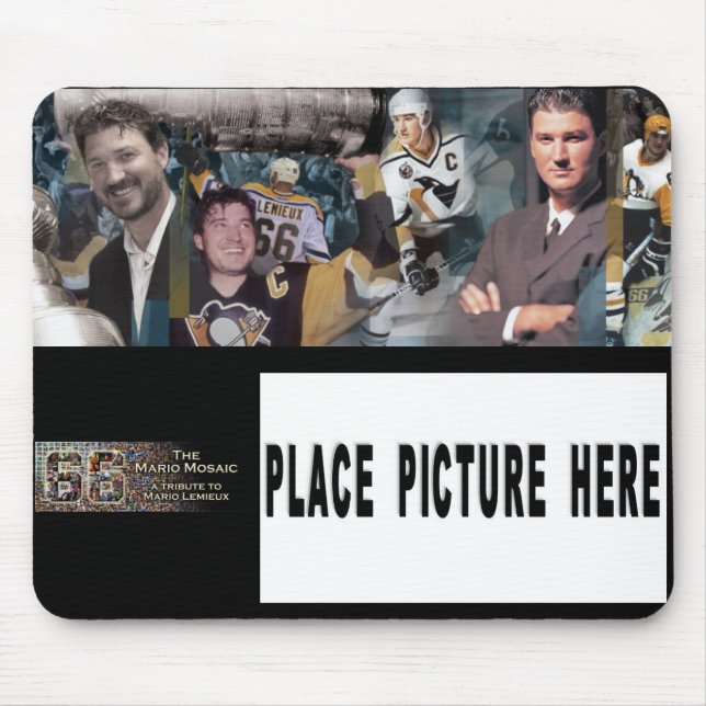 Mousepad Tapete do rato do mosaico de Mario com foto (Frente)