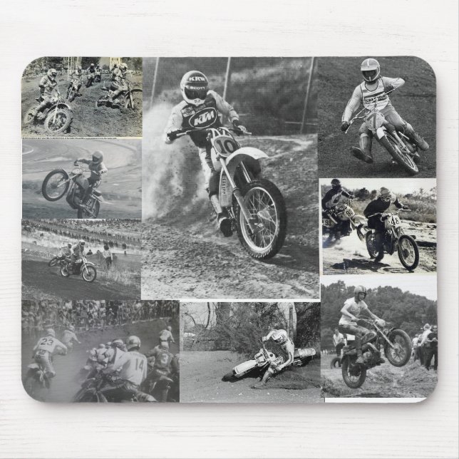 Mousepad Tapete do rato do motocross da velha escola (Frente)