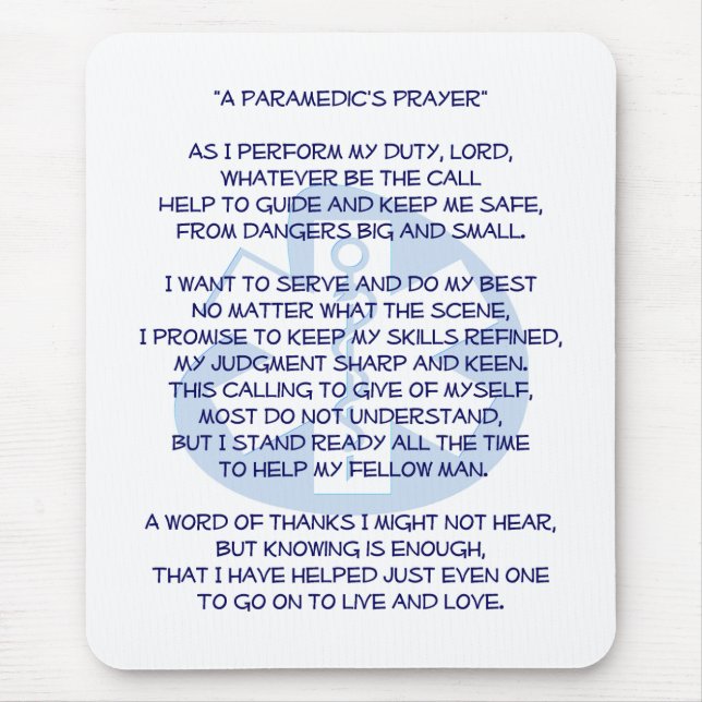 Mousepad Tapete do rato do paramédico (Frente)