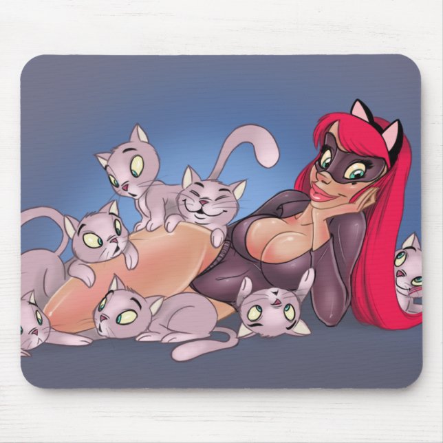 Mousepad Tapete do rato do Pinup da cereja (Frente)