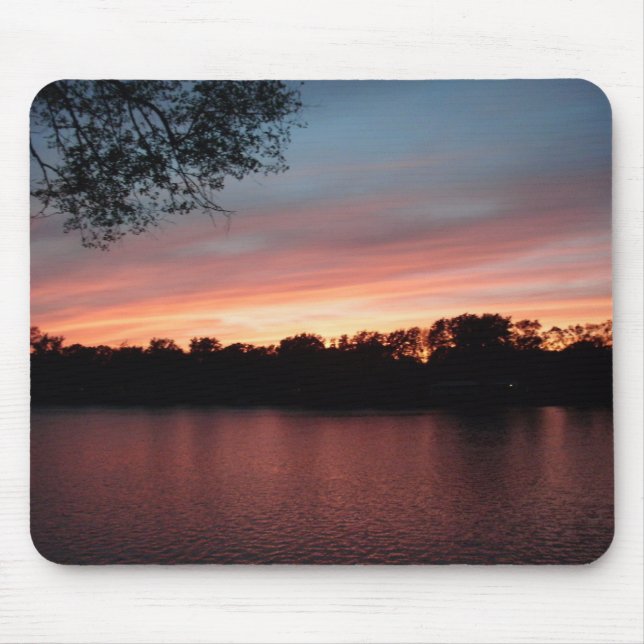 Mousepad Tapete do rato do por do sol (Frente)