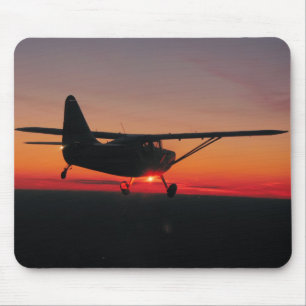 Mousepad Tapete do rato do por do sol do avião