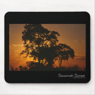 Mousepad Tapete do rato do por do sol do savana