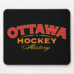 Mousepad Tapete do rato do preto da história do hóquei de