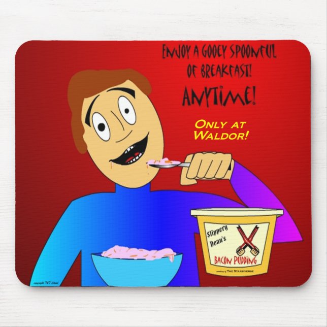 Mousepad Tapete do rato do pudim do bacon (Frente)