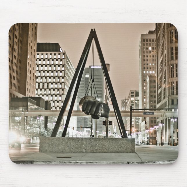 Mousepad Tapete do rato do punho de Detroit Joe Louis (Frente)