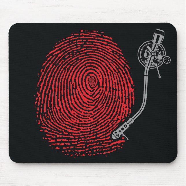 Mousepad Tapete do rato do registro do thumbprint de Emek (Frente)