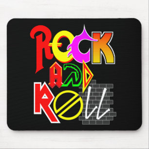 Mousepad Tapete do rato do rock and roll (preto)