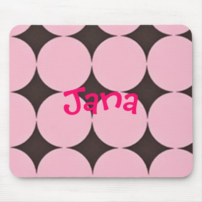 Mousepad Tapete do rato do rosa e do Brown personalizado (Frente)