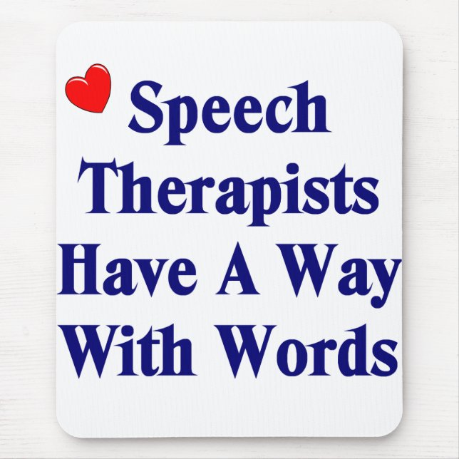 Mousepad Tapete do rato do terapeuta de discurso (Frente)