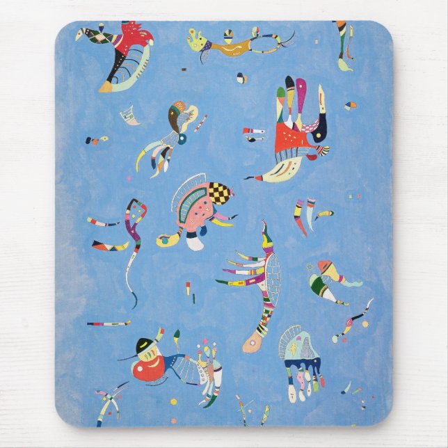 Mousepad Tapete do rato dos azul-céu de Kandinsky (Frente)