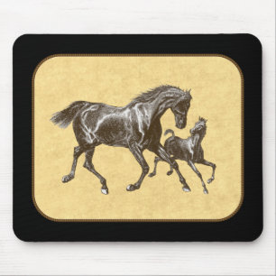 Mousepad Tapete do rato dos cavalos do traquinagem do verã