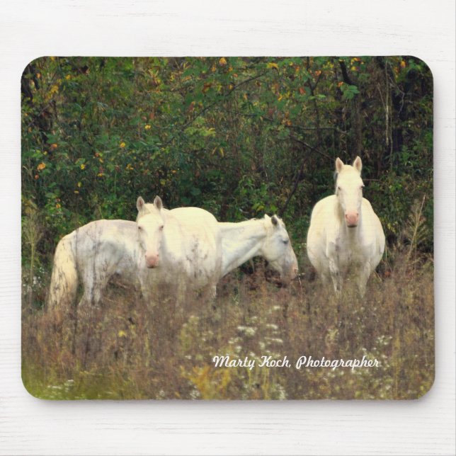 Mousepad Tapete do rato dos cavalos selvagens da forquilha (Frente)