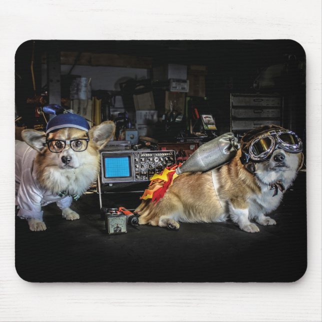 Mousepad Tapete do rato dos Corgis de Rocketeer (Frente)