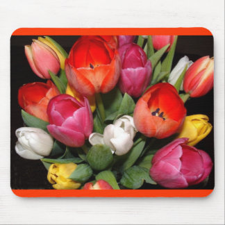 Mousepad Tapete do rato dos fogos-de-artifício da tulipa