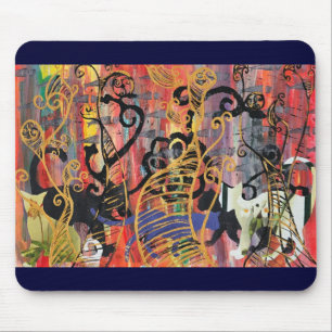 Mousepad Tapete do rato dos gatos da orquídea