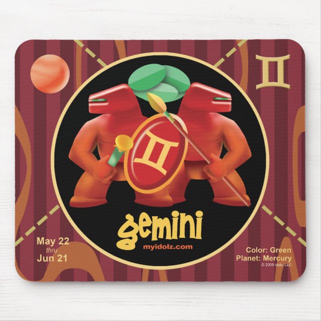 Mousepad Tapete do rato dos Gêmeos de Idolz (Frente)