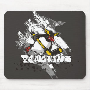 Mousepad Tapete do rato dos grafites dos pinguins do jérse
