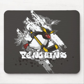 Mousepad Tapete do rato dos grafites dos pinguins do jérsei