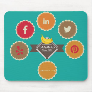 Mousepad Tapete do rato dos ícones das BANANAS