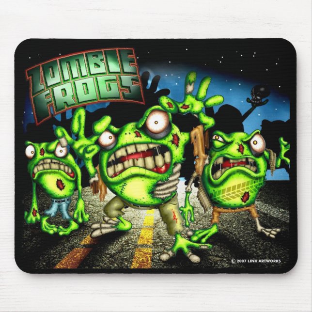 Mousepad Tapete do rato dos sapos do zombi (Frente)