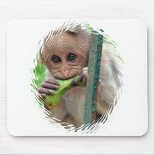 Mousepad Tapete do rato engraçado da imagem do macaco