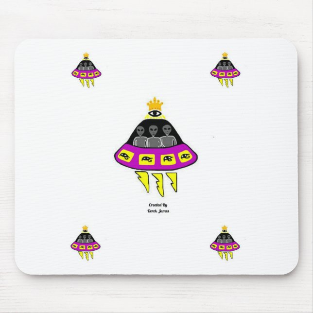 Mousepad Tapete do rato estrangeiro da abducção (Frente)