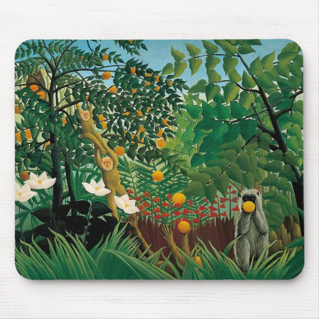 Mousepad Tapete do rato exótico da paisagem de Henri (Frente)