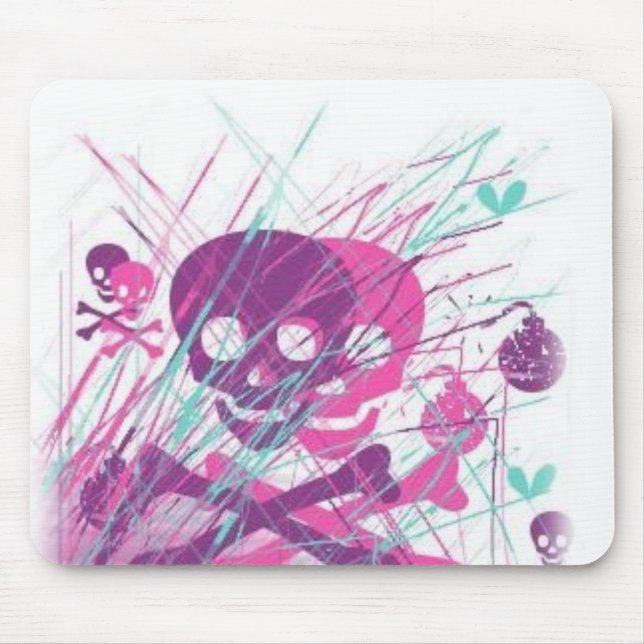 Mousepad Tapete do rato feminino dos crânios (Frente)