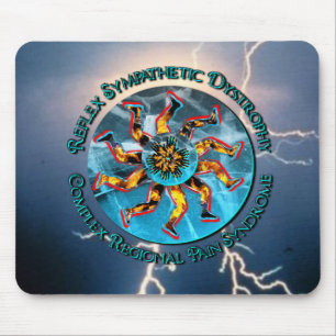 Mousepad Tapete do rato flamejante de Starburst da mão & d