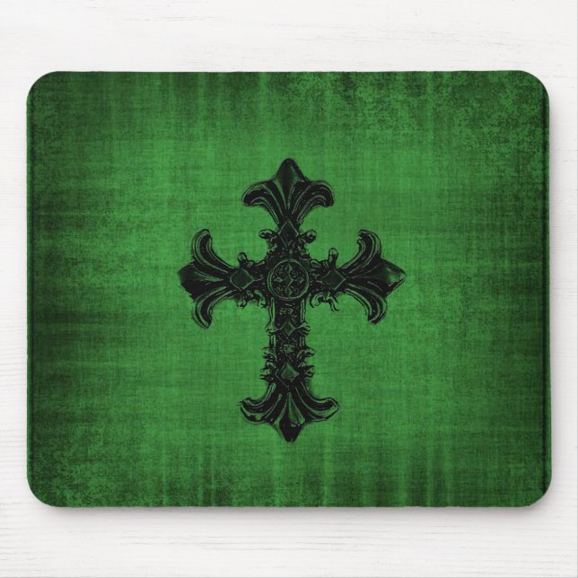 Mousepad Tapete do rato gótico verde (Frente)