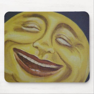Mousepad Tapete do rato grande da cara de lua