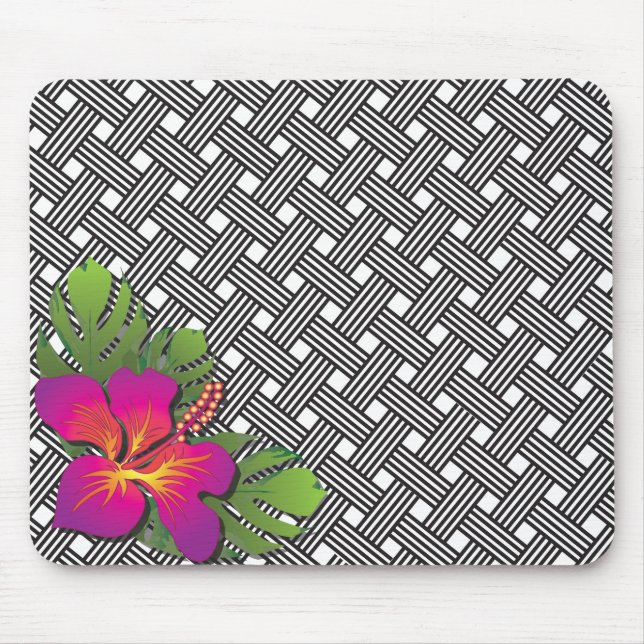 Mousepad Tapete do rato havaiano do impressão do hibiscus (Frente)