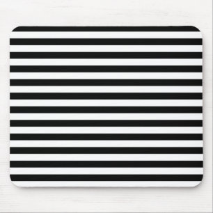Mousepad Tapete do rato listrado preto & branco
