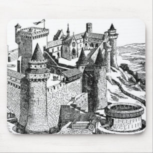 Mousepad Tapete do rato medieval do castelo