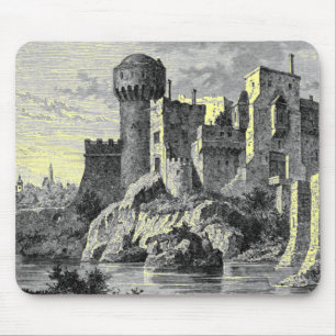Mousepad Tapete do rato medieval do castelo