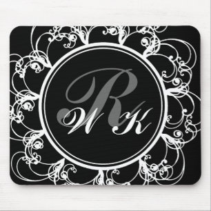 Mousepad Tapete do rato Monogrammed extravagante