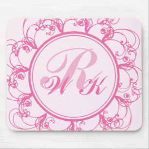 Mousepad Tapete do rato Monogrammed extravagante
