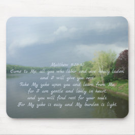 Mousepad Tapete do rato nebuloso do rio de Matthew 11