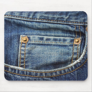 Mousepad Tapete do rato ocidental de jeans da sarja de