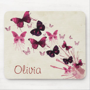 Mousepad Tapete do rato personalizado das borboletas de