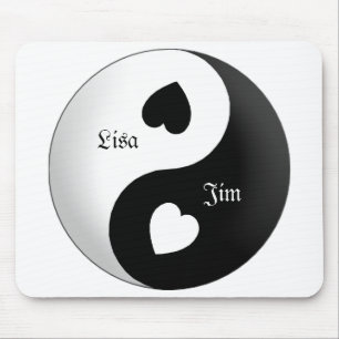 Mousepad Tapete do rato personalizado do amor de Yin Yang