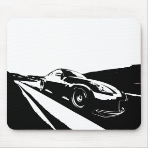 Mousepad Tapete do rato preto de Fairlady 350Z