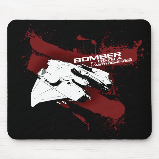 Mousepad Tapete do rato preto do bombardeiro (Frente)