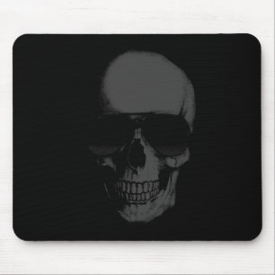 Mousepad Tapete do rato preto do crânio