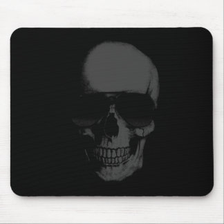 Mousepad Tapete do rato preto do crânio