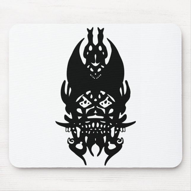 Mousepad Tapete do rato preto do palhaço (Frente)