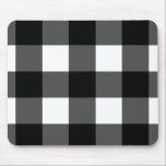 Mousepad Tapete do rato preto e branco da verificação do<br><div class="desc">Seu espaço de trabalho olhará clássico e moderno com este grande tapete do rato do impressão do guingão.</div>