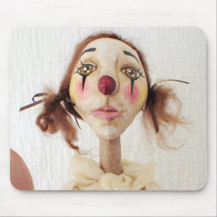 Mousepad Tapete do rato primitivo do palhaço da arte